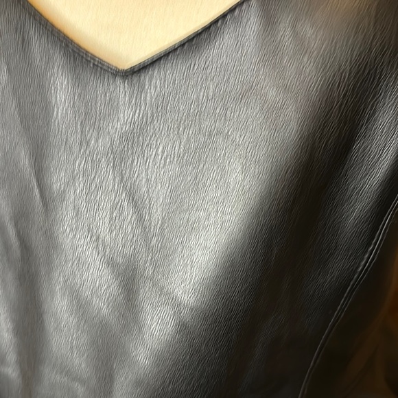 Black Peplum Leather Look Top medium Forever 21 - Picture 2 of 6